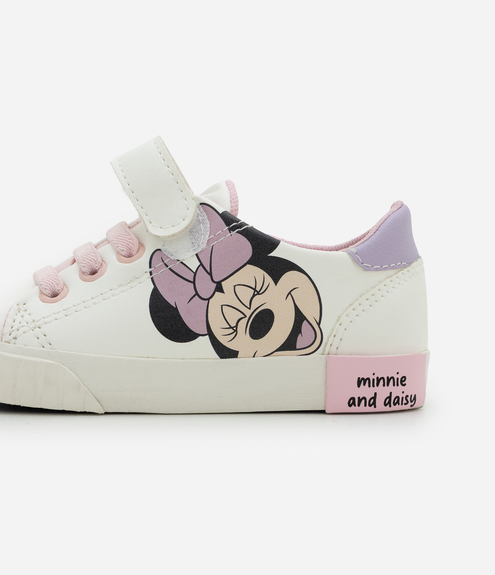 Tênis Infantil com Estampa Minnie e Daisy com Velcro – Tam 20 a 27 Off White 6