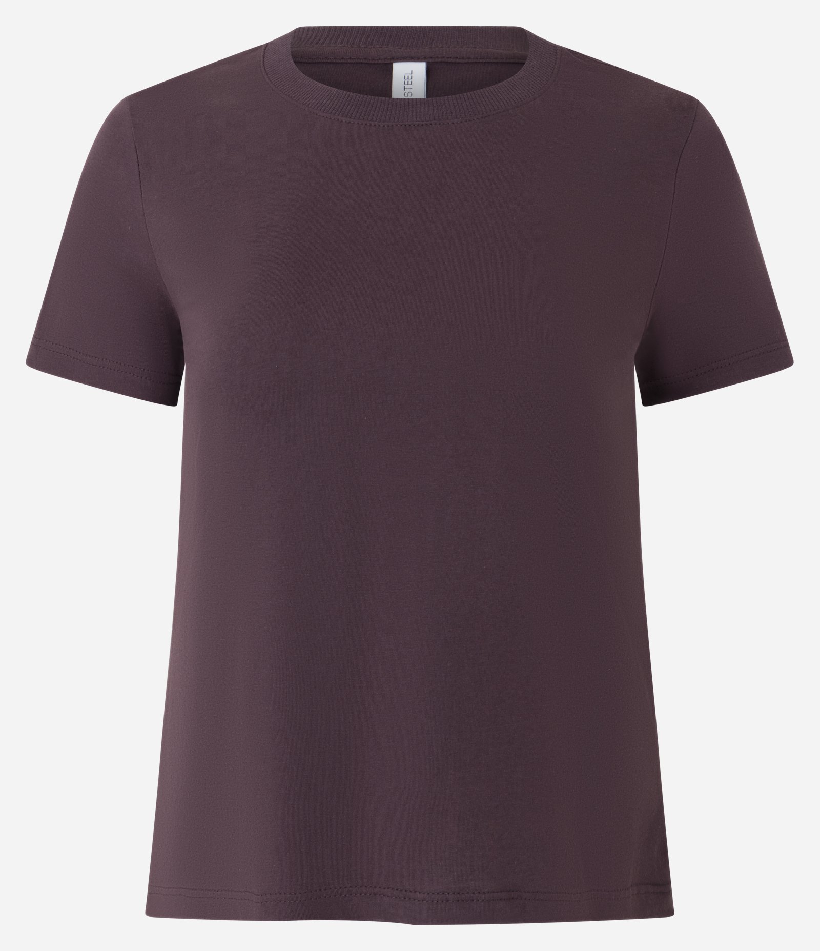 Camiseta Regular Básica em Algodão Vinho 3