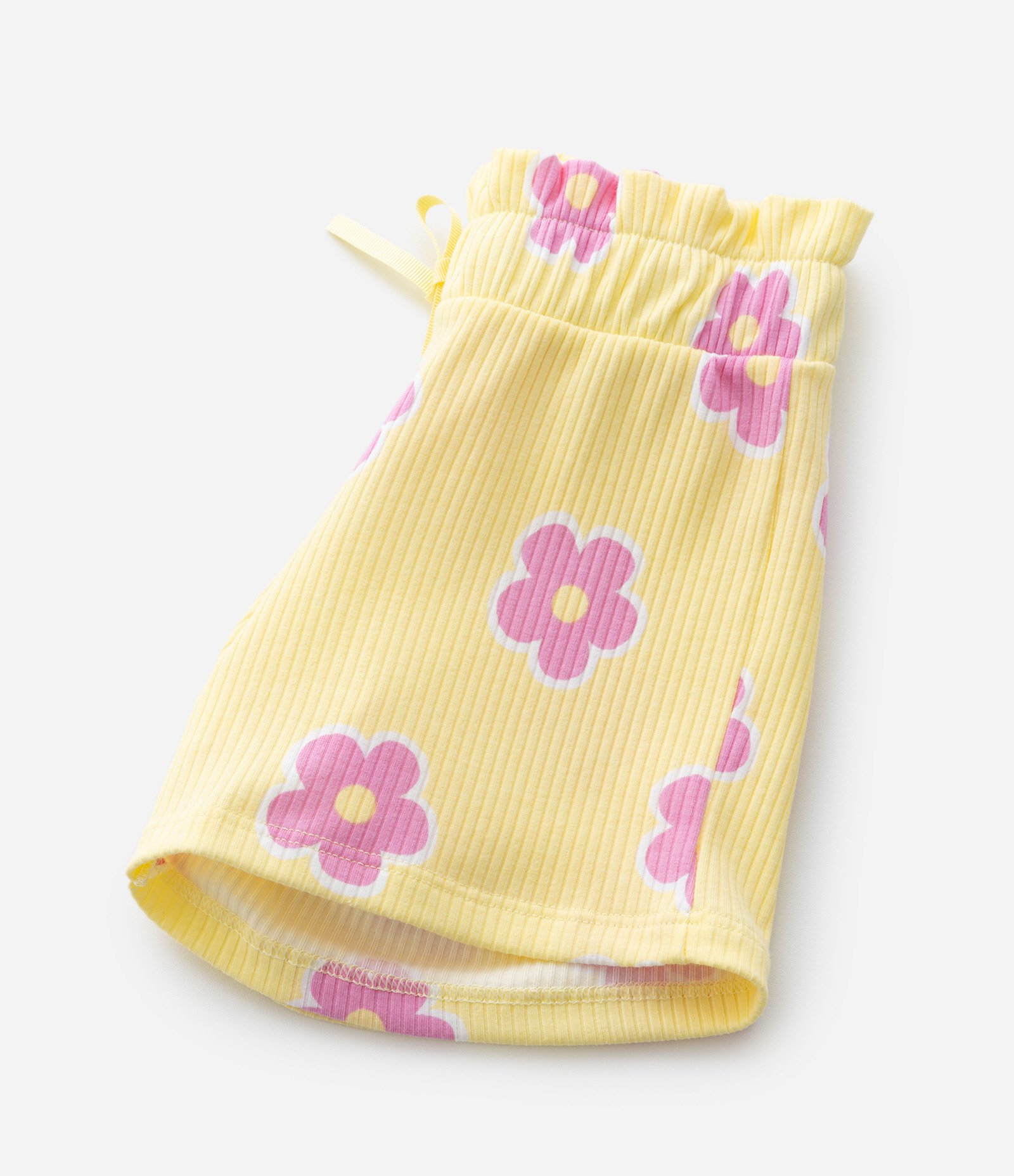 Short Infantil Clochard com Estampa Floral – Tam 1 a 6 Anos Amarelo 4