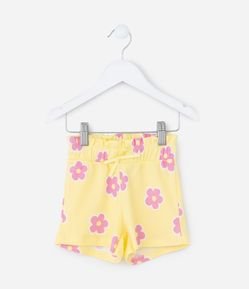 Short Infantil Clochard com Estampa Floral – Tam 1 a 6 Anos