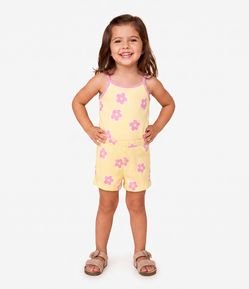 Short Infantil Clochard com Estampa Floral – Tam 1 a 6 Anos