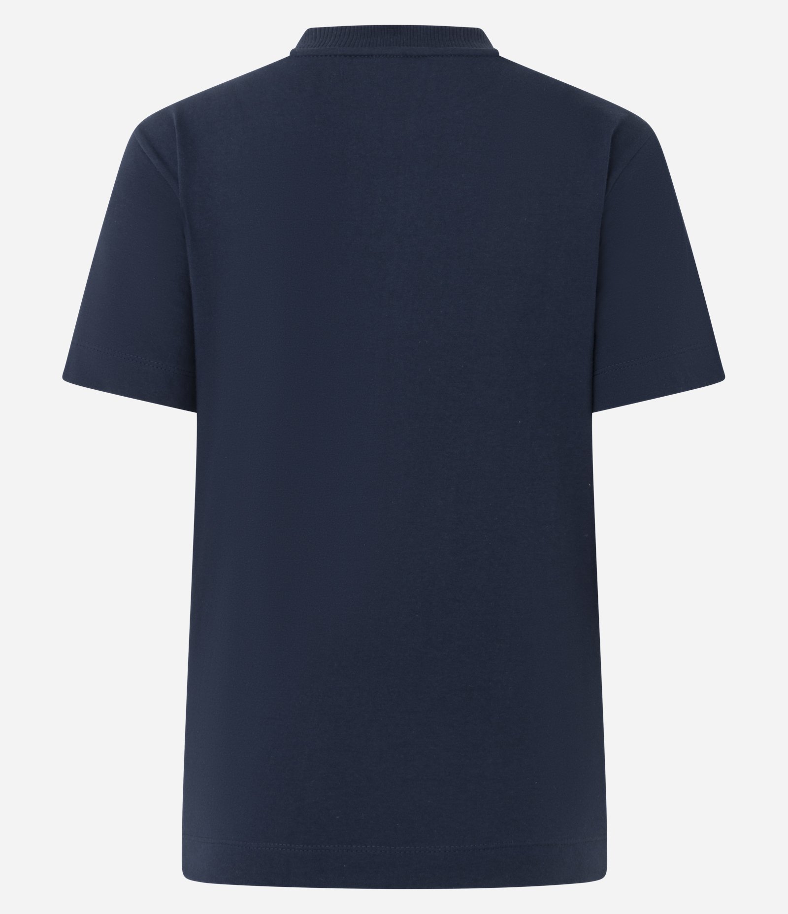 Camiseta em Algodão com Bordado Frontal Azul 7