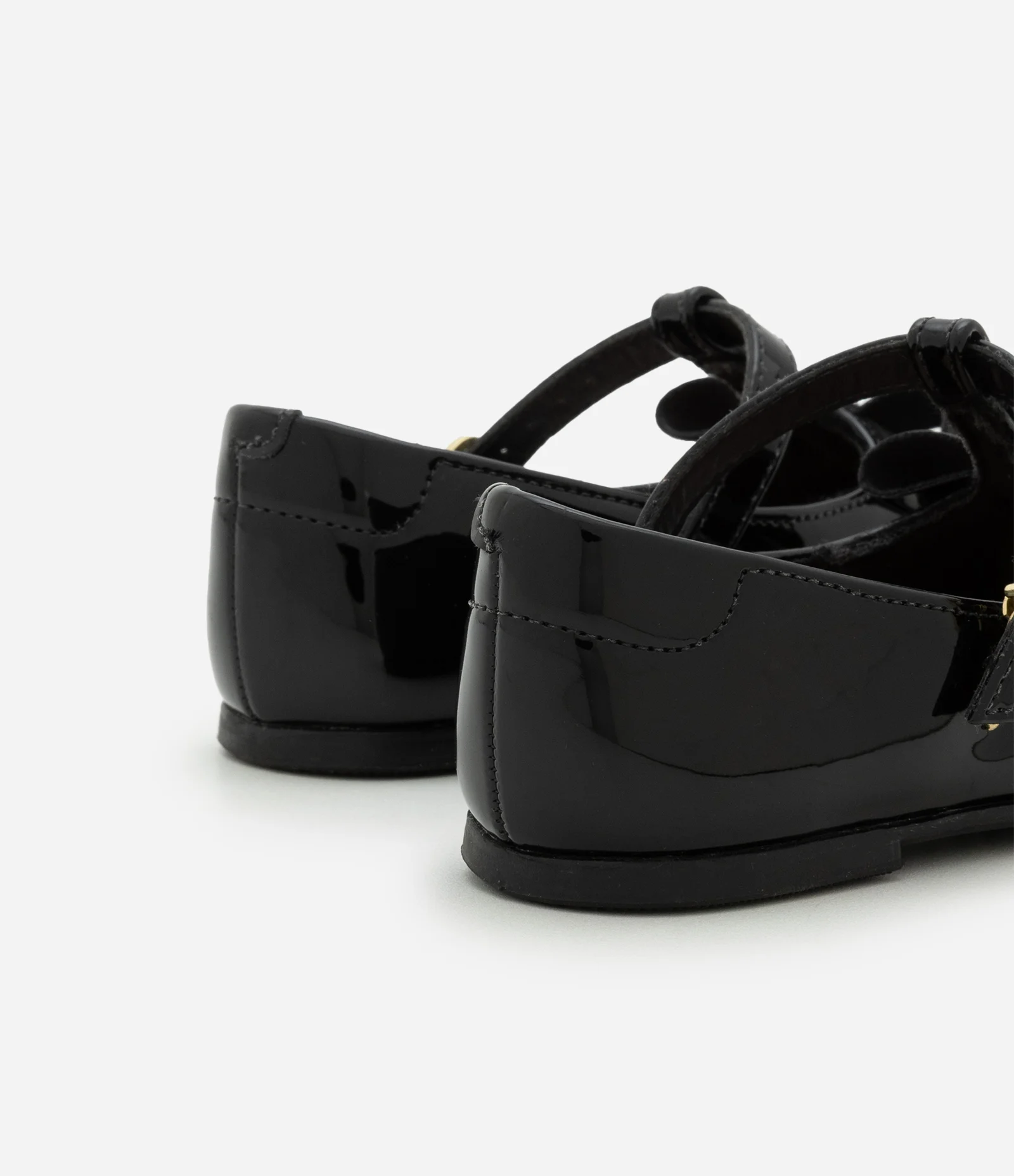 Sapatilha Infantil em Vinil com Lacinho e Fivela de Coração - Tam 20 ao 25 Preto 2