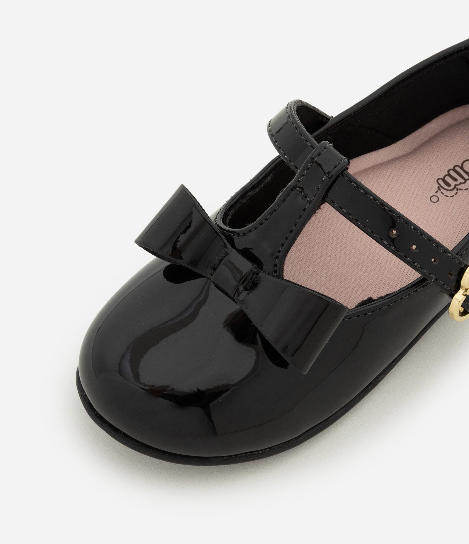 Sapatilha Infantil em Vinil com Lacinho e Fivela de Coração - Tam 20 ao 25 Preto 5