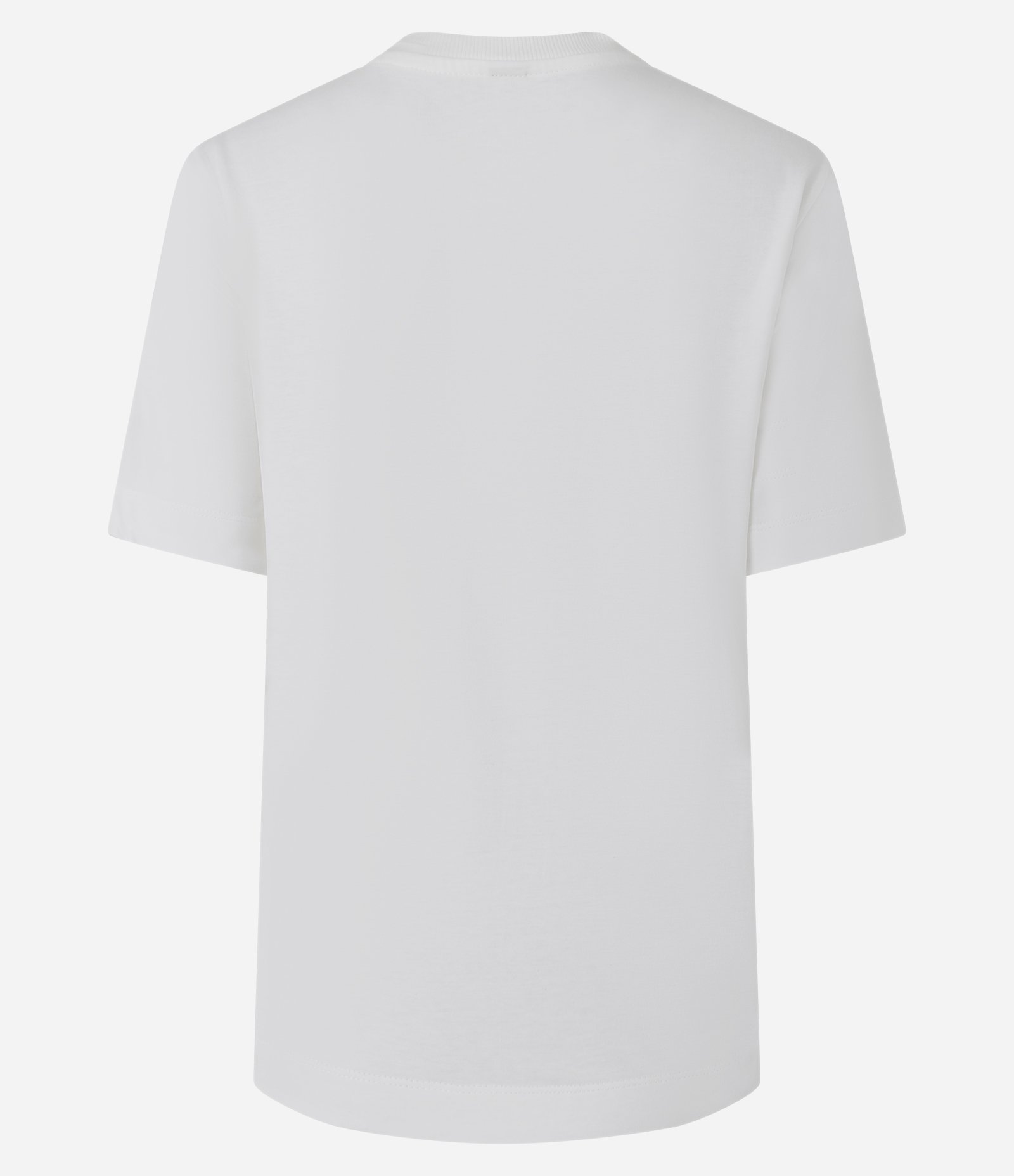 Camiseta em Algodão com Bordado Abstrato Branco 3