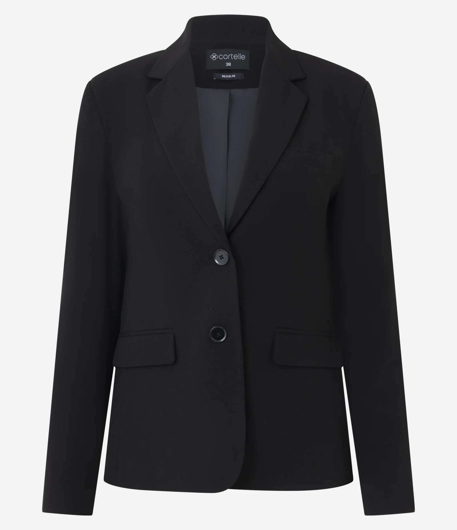 Blazer Alfaiatado com Lapelas e Forro Interno Preto 1