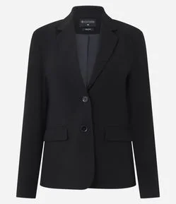Blazer Alfaiatado com Lapelas e Forro Interno