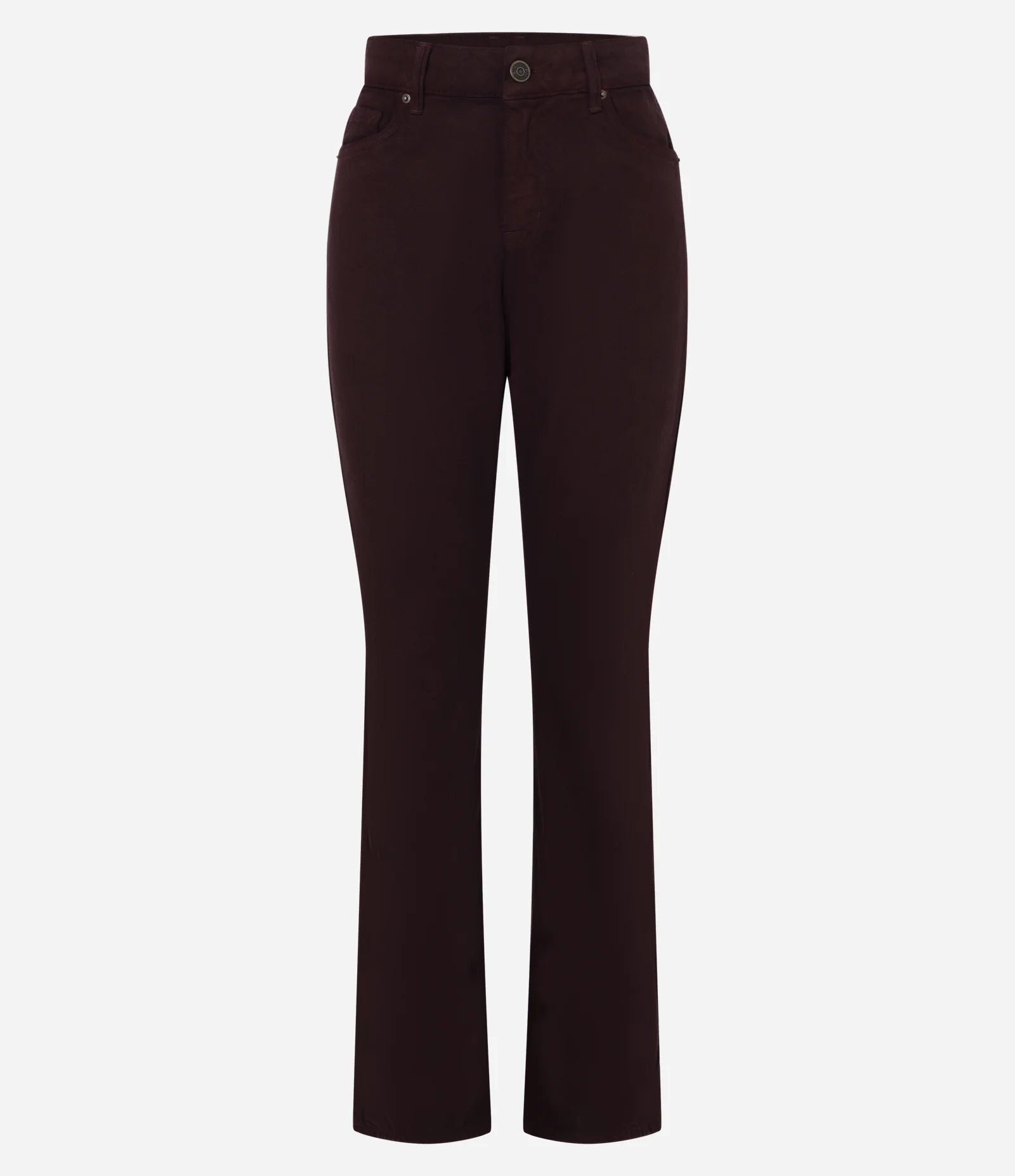 Calça Flare em Sarja com Cintura Média Fig 1