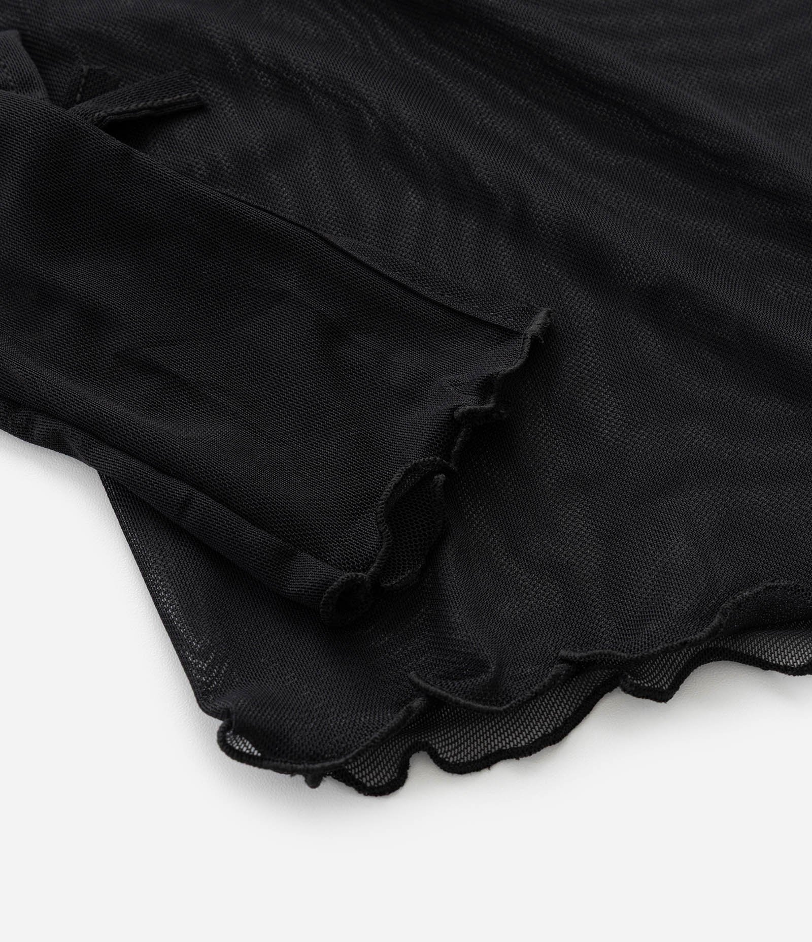 Blusa Infantil Baby Look com Laços nas Mangas e Top Interno – Tam 5 a 14 Anos Preto 7