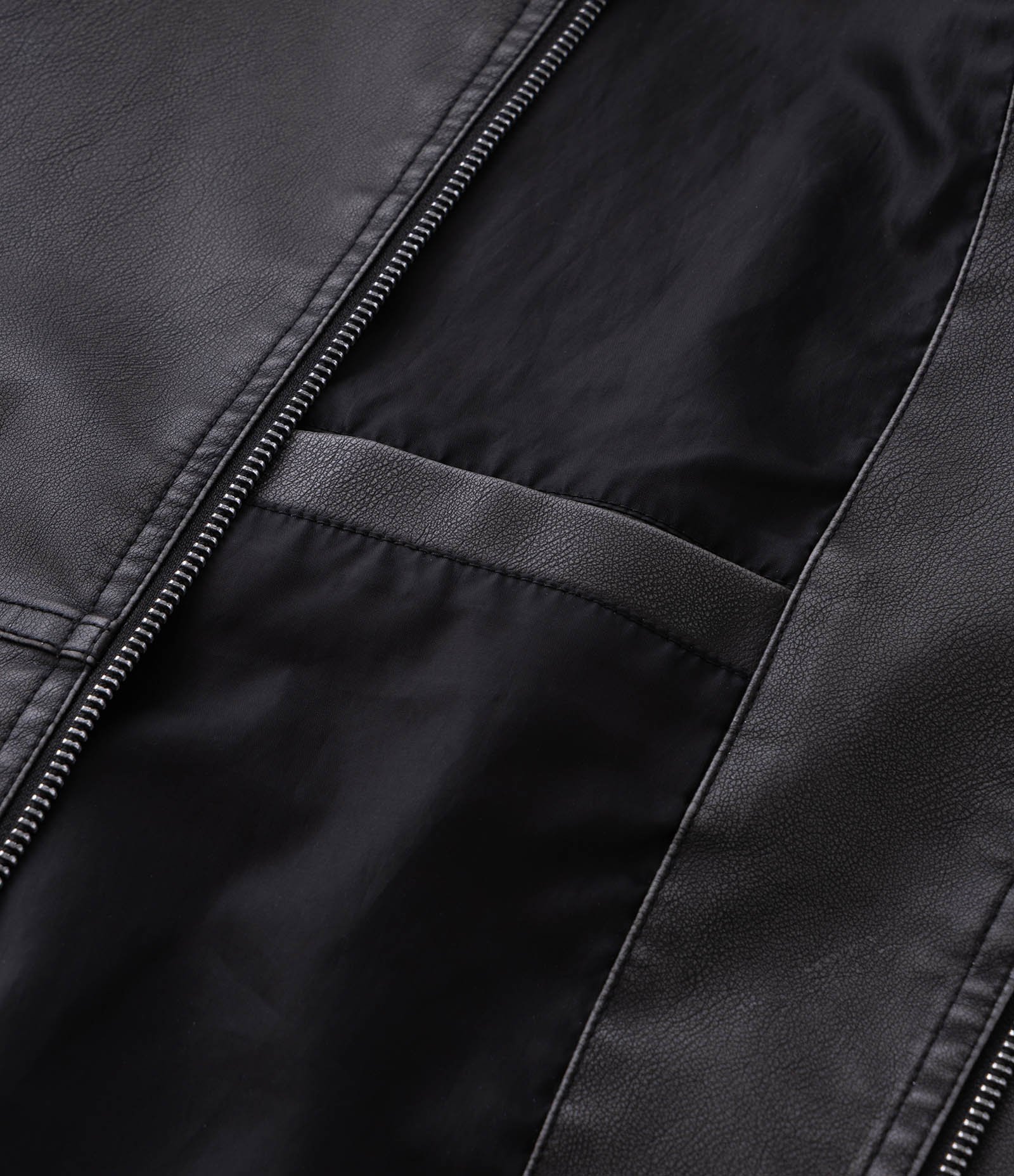 Jaqueta Pesada em PU Lisa com Detalhe nas Costas Cinza 4