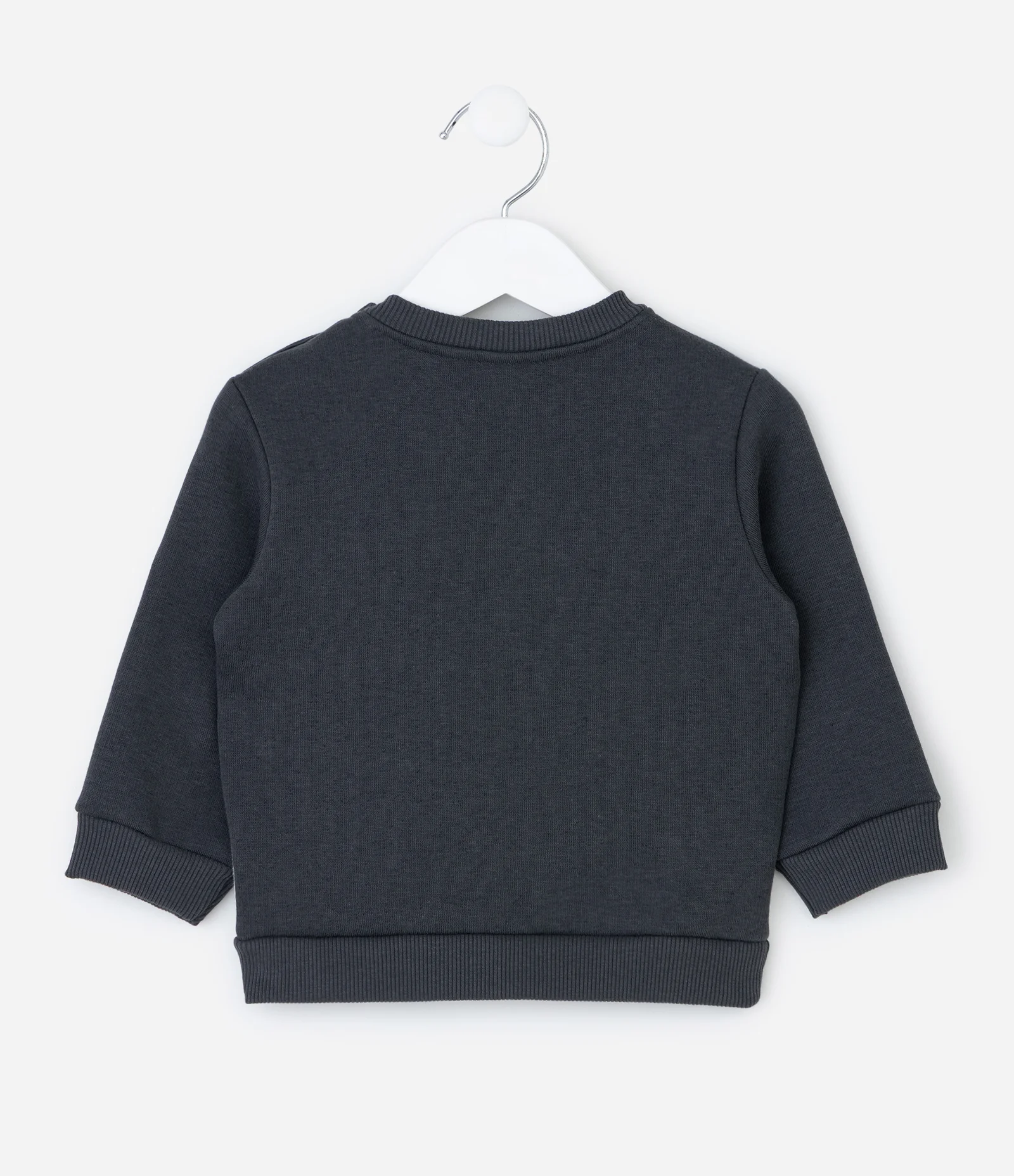 Conjunto Infantil Casaco e Calça com Detalhes Interativos – Tam 0 a 18 Meses Cinza/Branco 3
