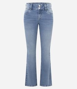 Calça Boot Cut em Jeans com Cintura Baixa