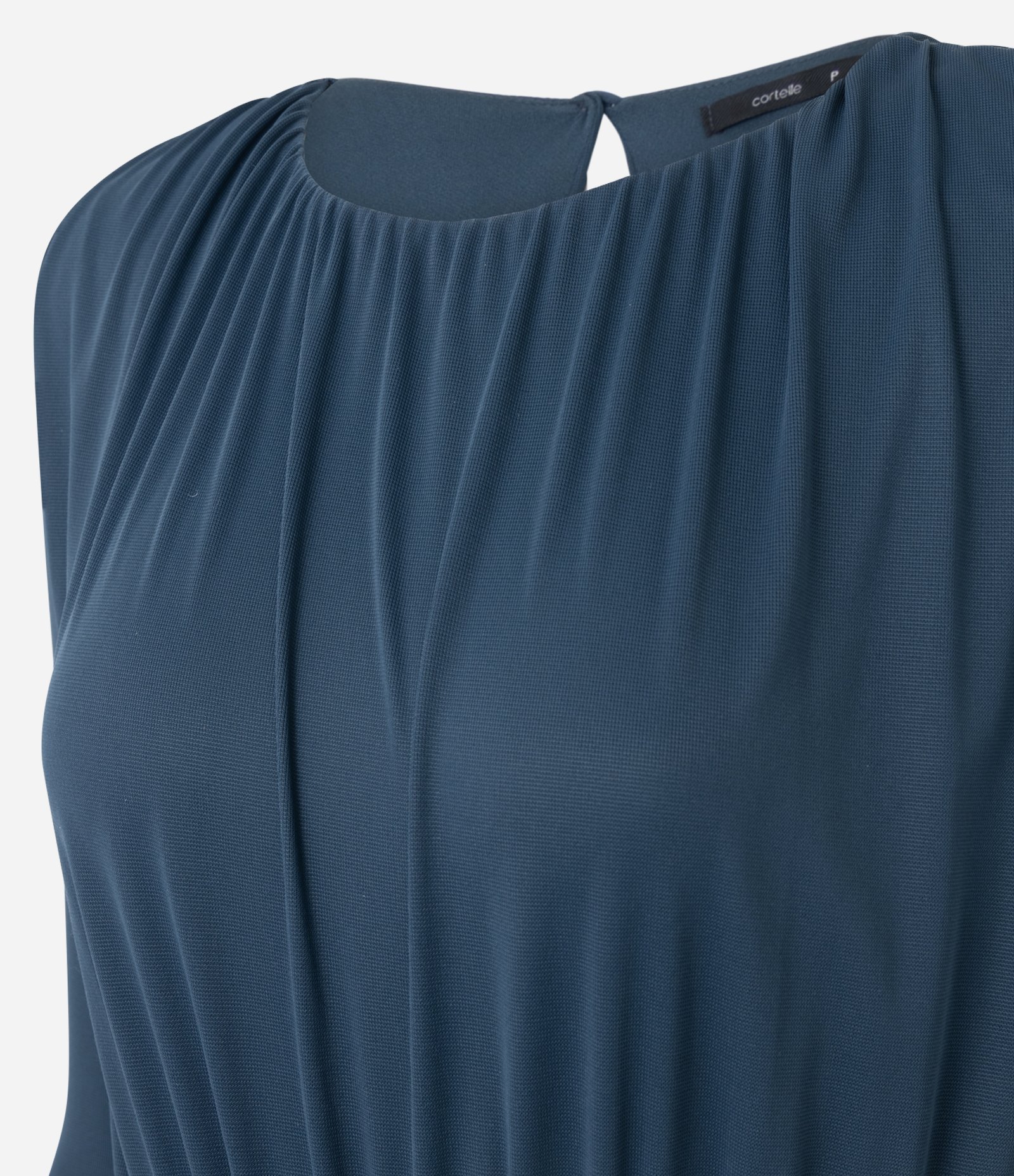 Vestido Longo Transpassado em Ribana Azul 4