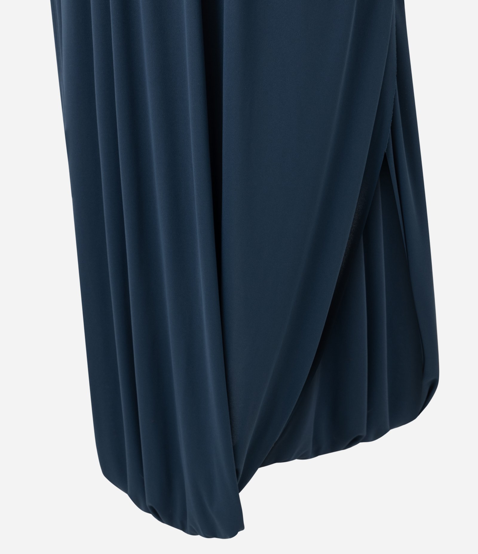 Vestido Longo Transpassado em Ribana Azul 6