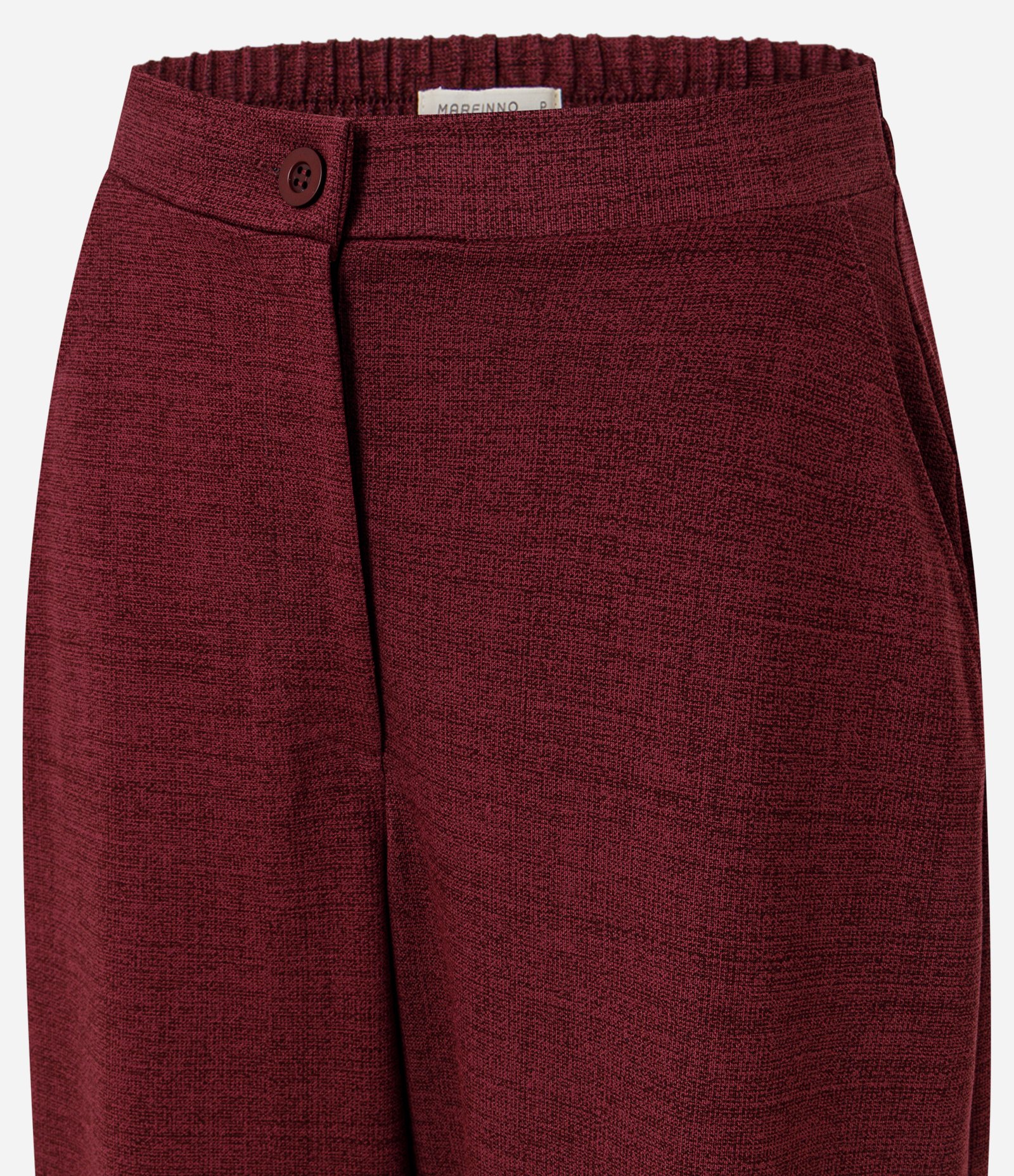 Calça em Orly com Fundo Mescla e Elástico no Cós Bordô 6