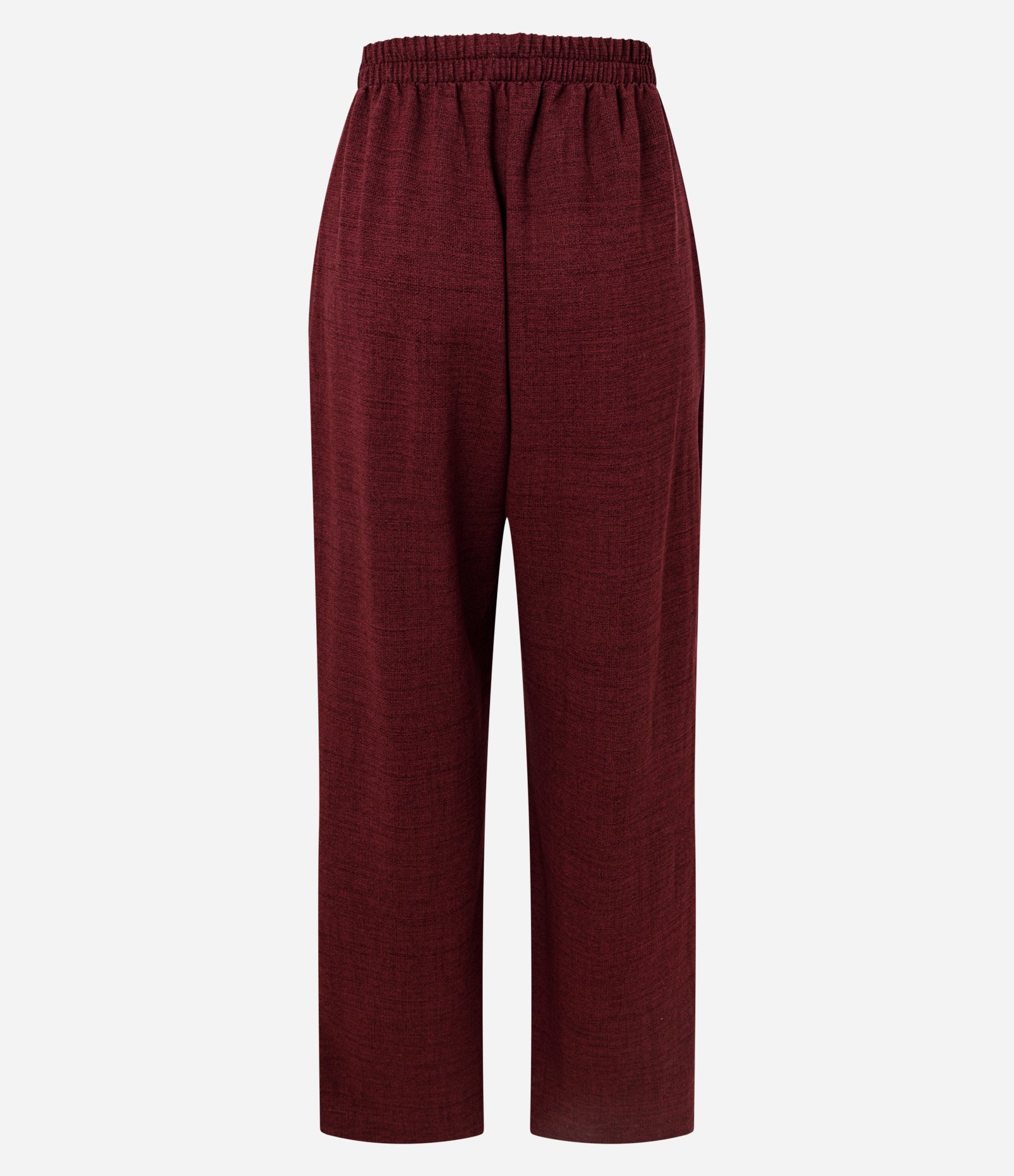 Calça em Orly com Fundo Mescla e Elástico no Cós Bordô 7
