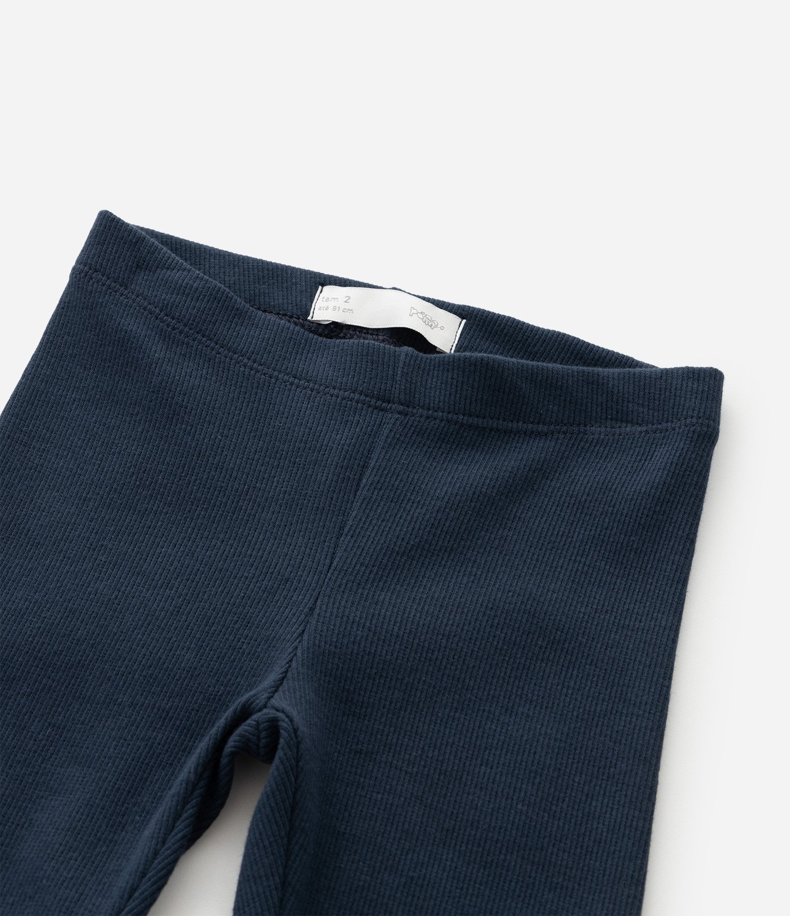 Calça Infantil Legging em Ribana – Tam 1 a 5/6 Anos Azul Marinho 4