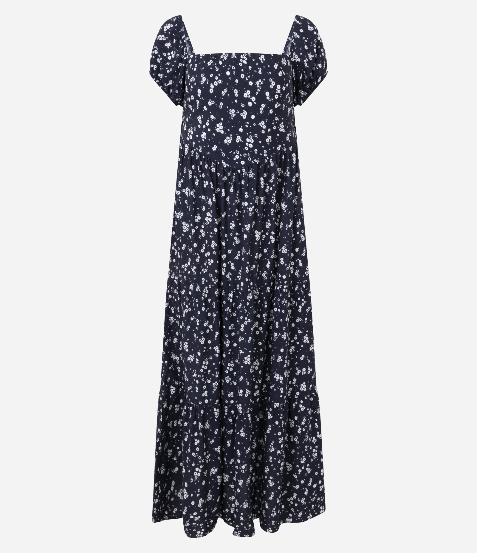 Vestido New Midi em Viscose com Estampa Floral Azul 1