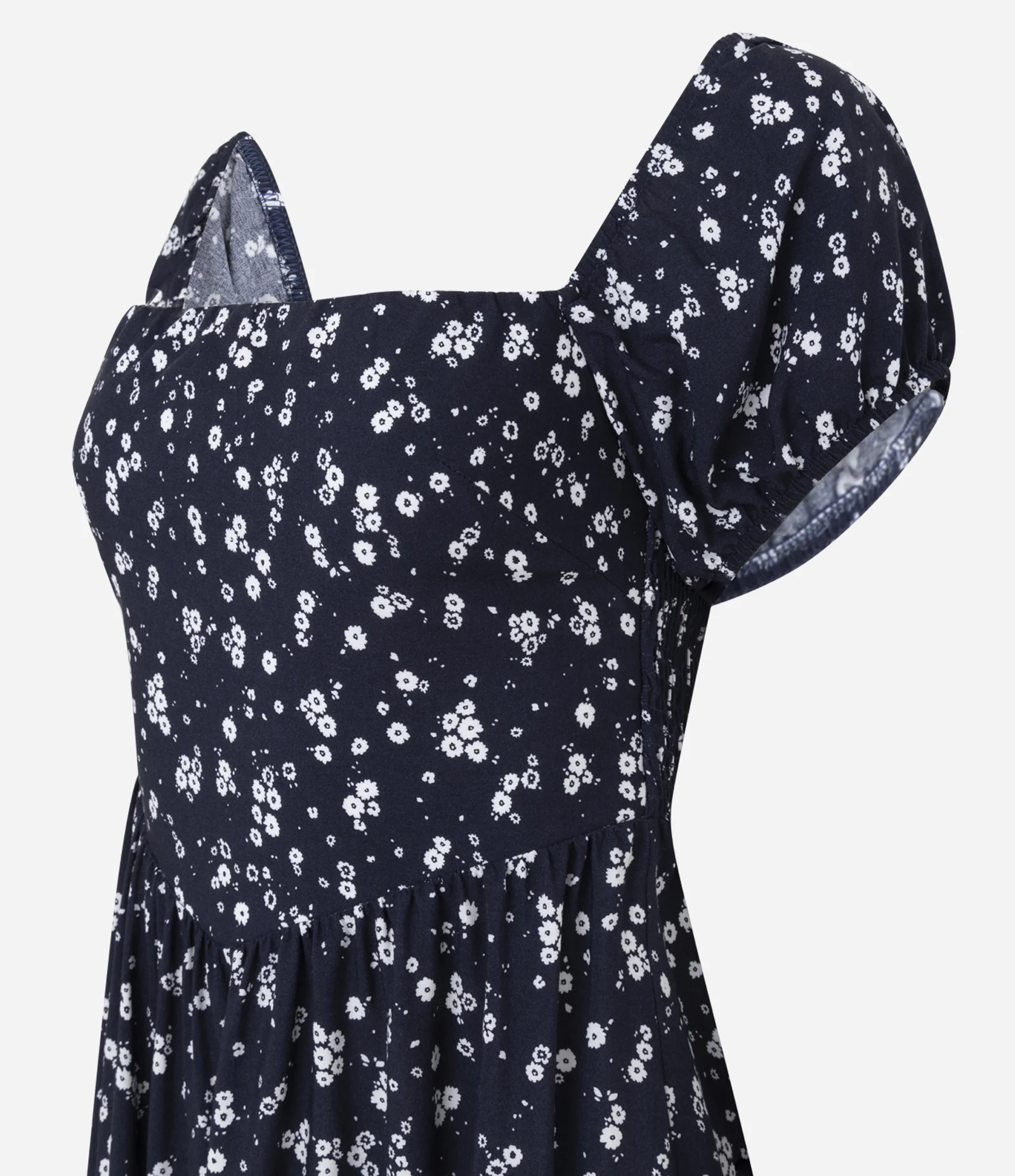 Vestido New Midi em Viscose com Estampa Floral Azul 2