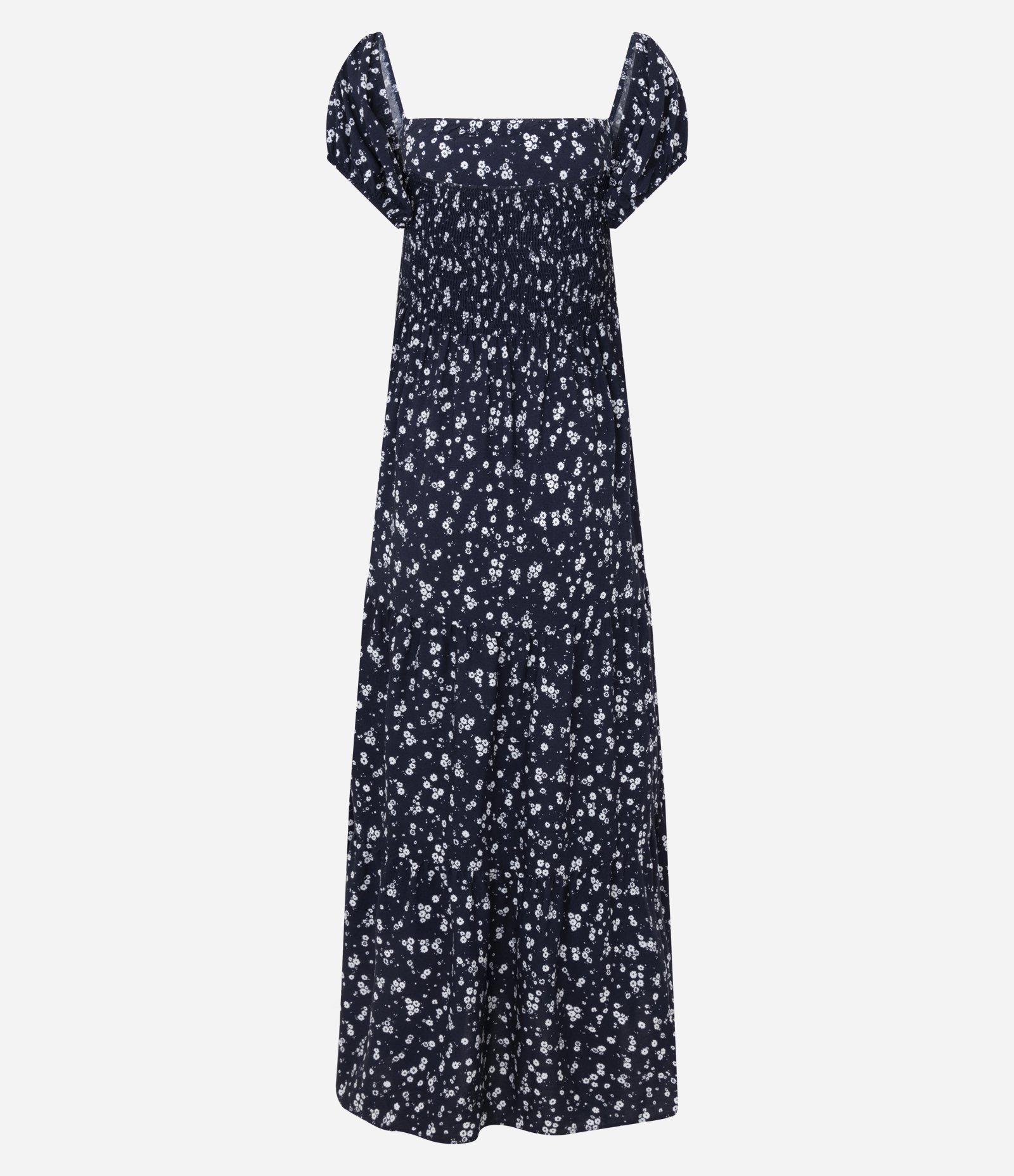 Vestido New Midi em Viscose com Estampa Floral Azul 3