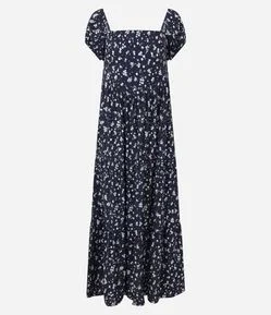 Vestido New Midi em Viscose com Estampa Floral