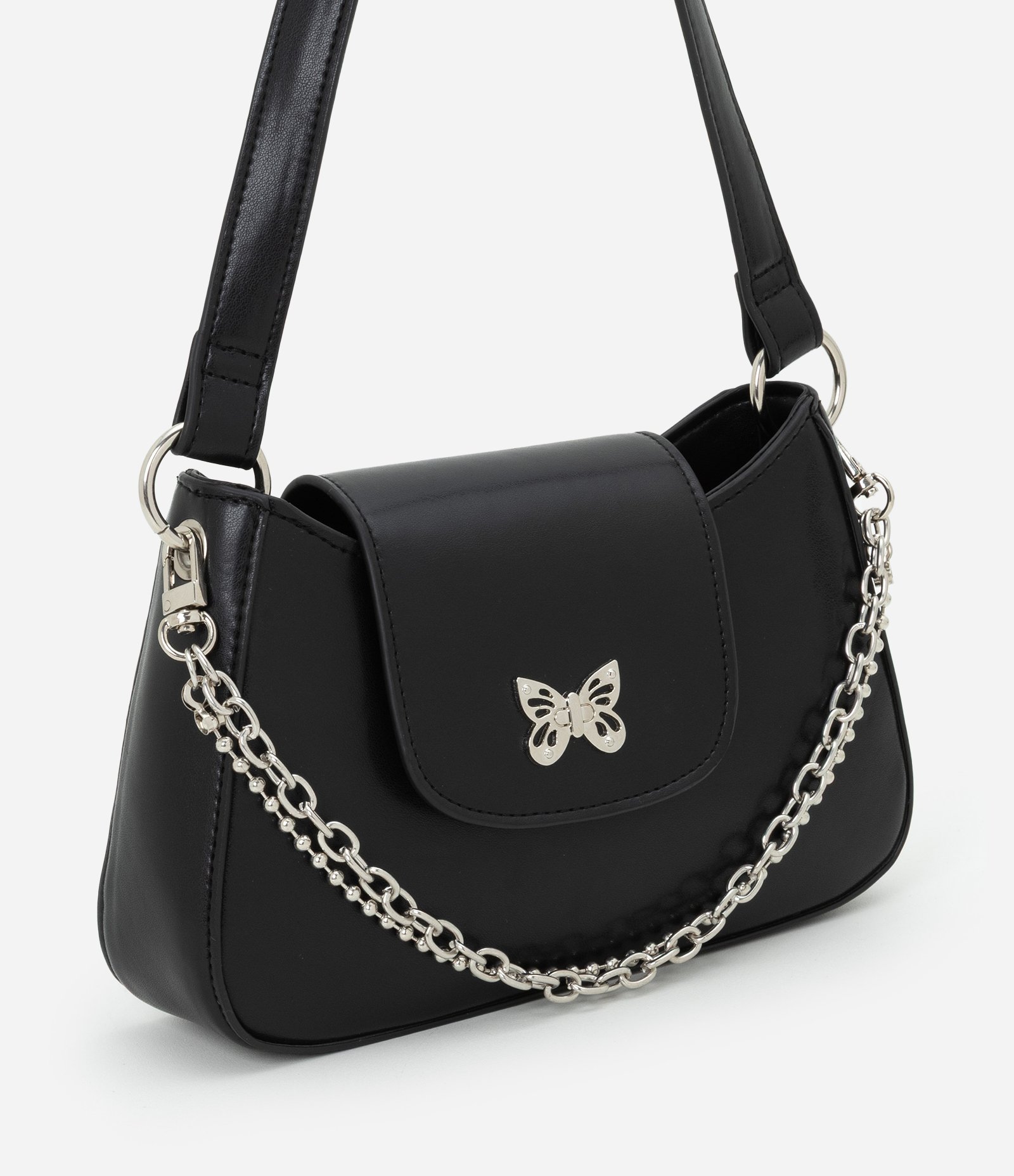 Bolsa Infantil com Correntes Decorativas – Tam U Preto 2