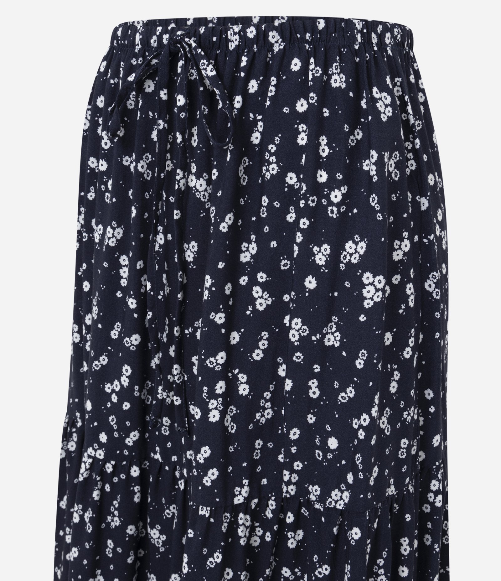 Saia New Midi Evasê com Estampa Poá Azul 6