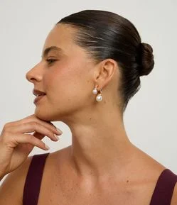 Kit 03 Brincos com Pingentes Perolados