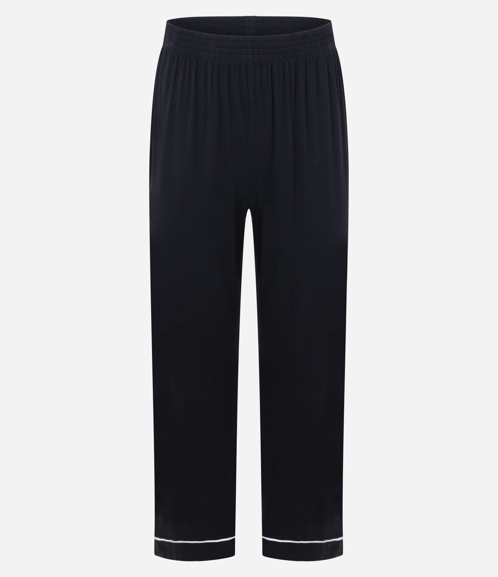 Pijama Longo em Viscolycra com Viés Contrastante Preto 3