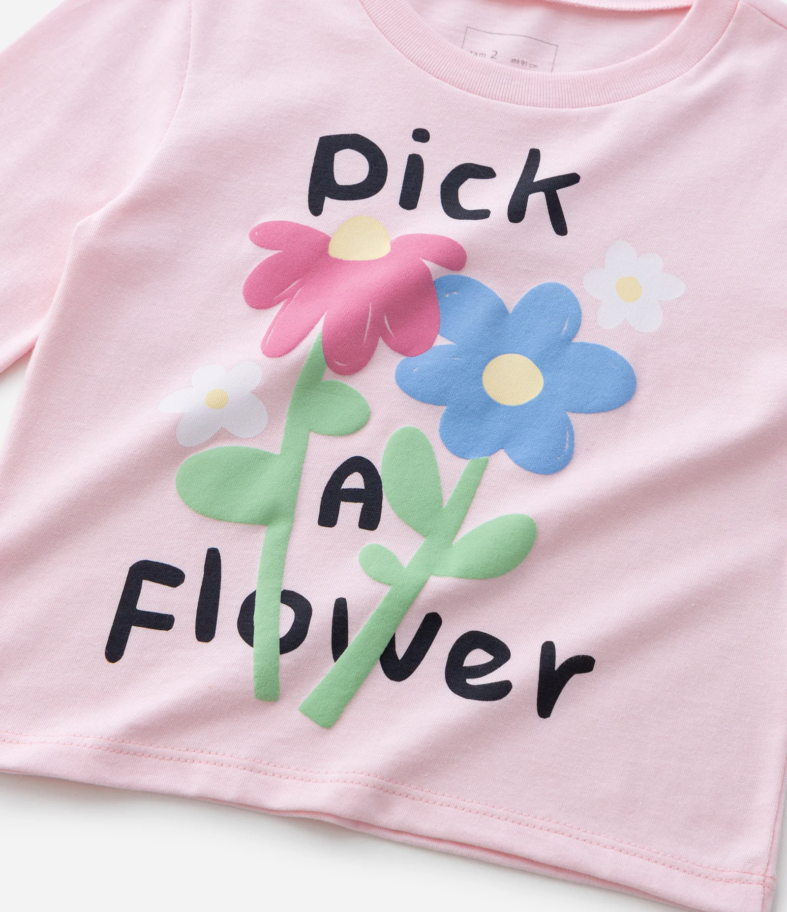 Blusa Relaxed Infantil com Estampa Floral – Tam 1 a 5/6 Rosa 5