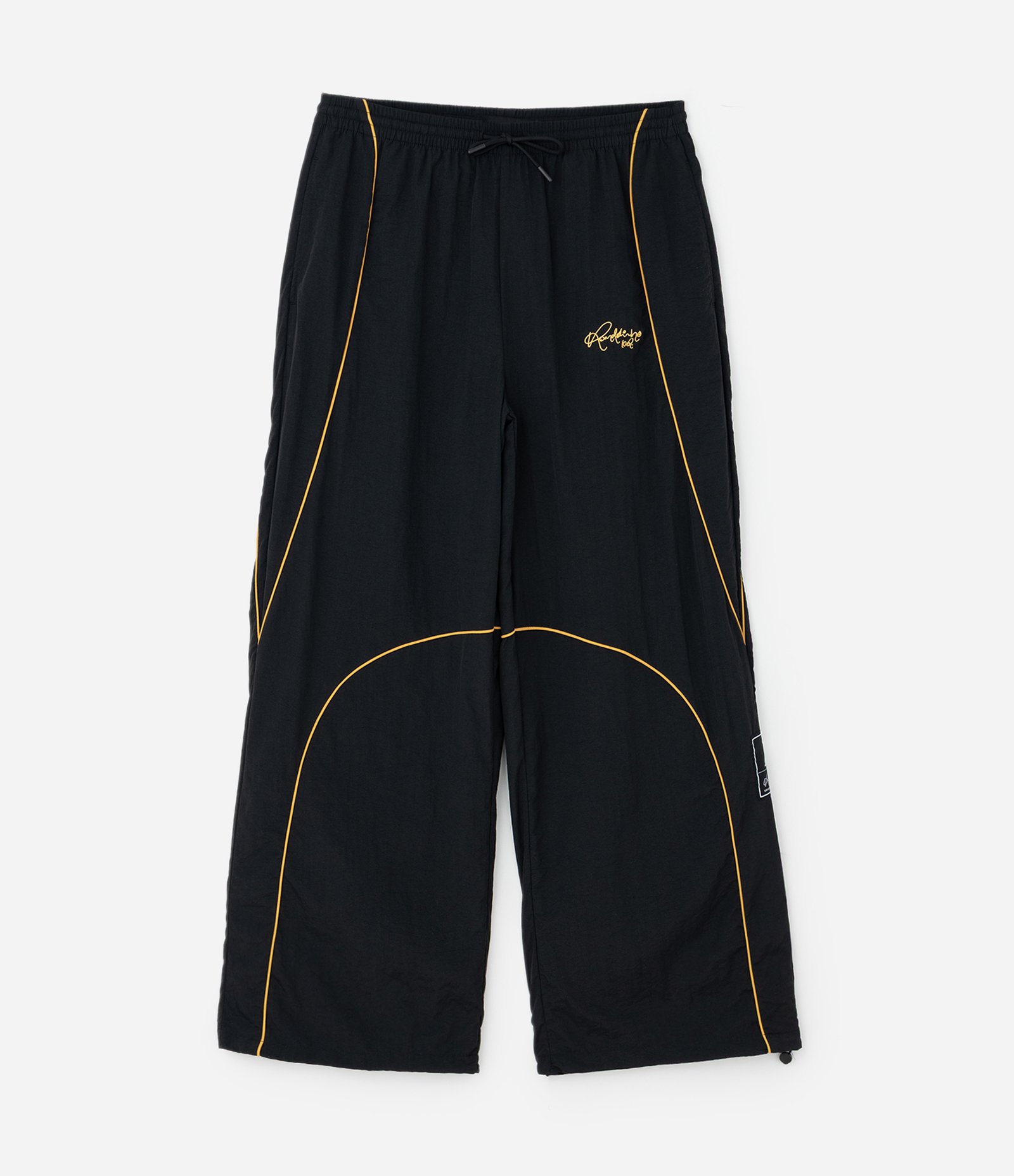 Calça em Microfibra Estampa Ronaldinho com Piping Contrastante Preto 14