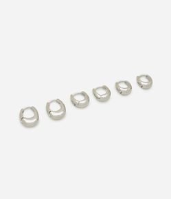 Kit 03 Brincos Argola com Tamanhos Gradativos