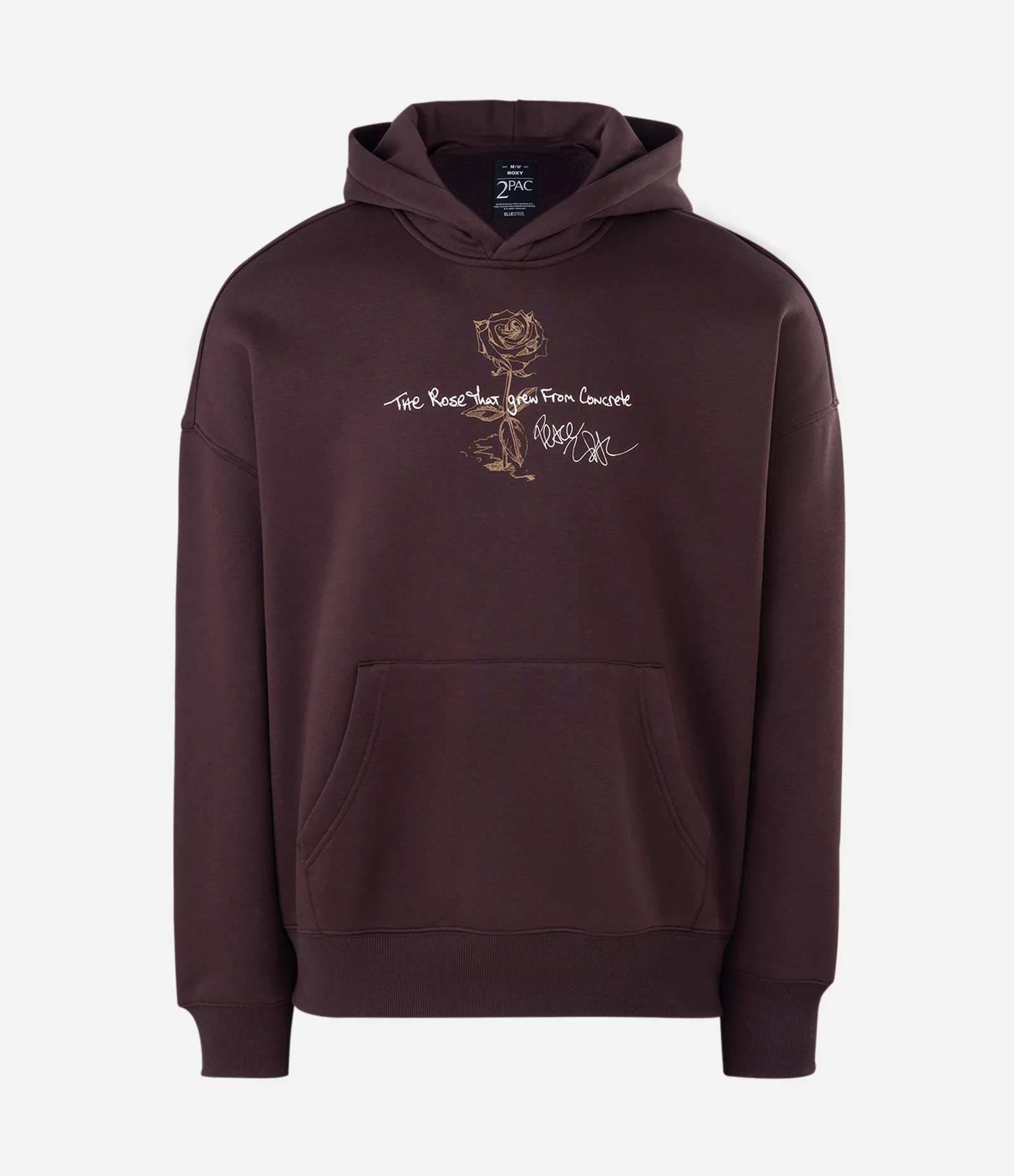 Blusão Moletom com Felpa Tupac Marrom 2