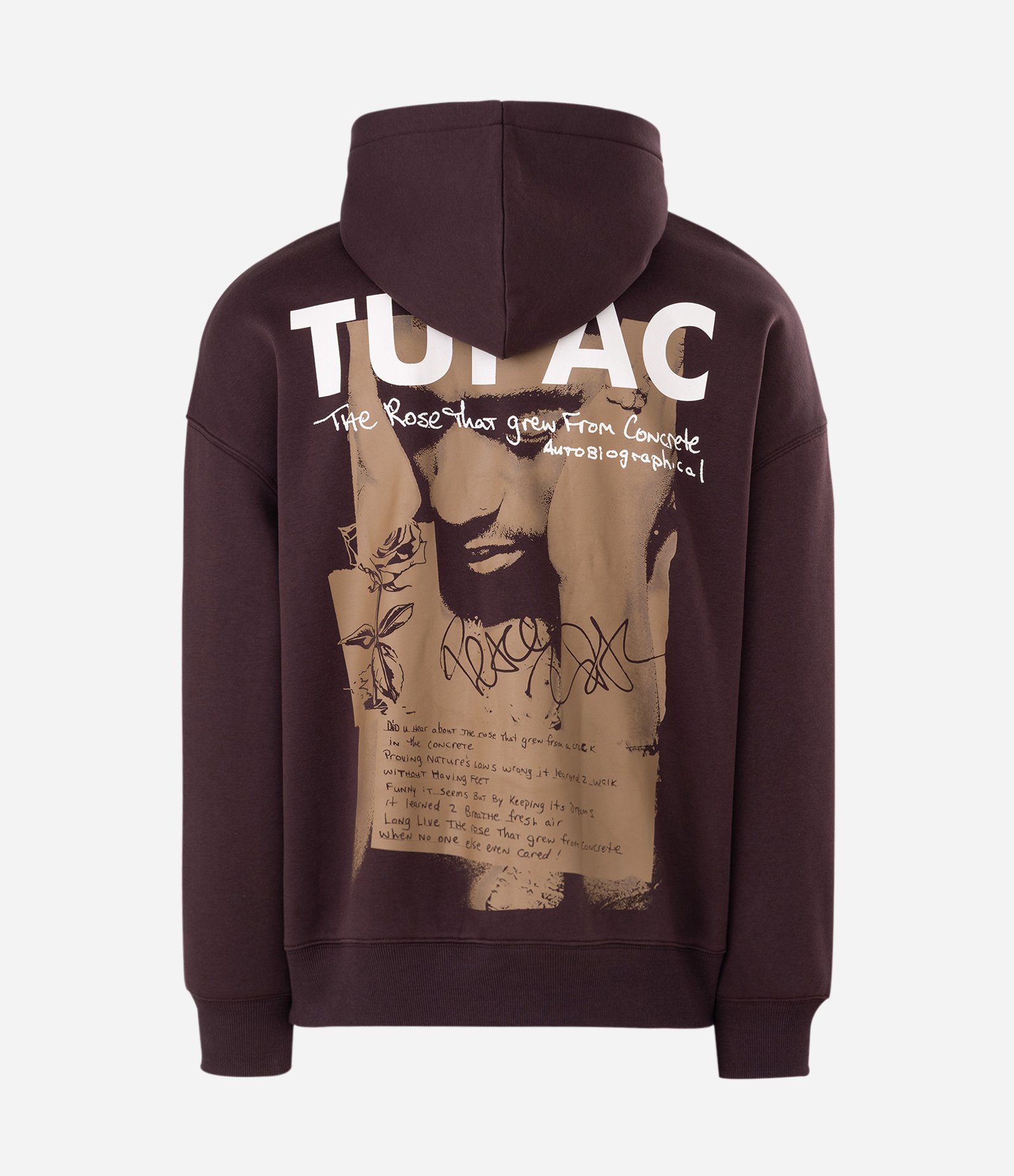 Blusão Moletom com Felpa Tupac Marrom 3