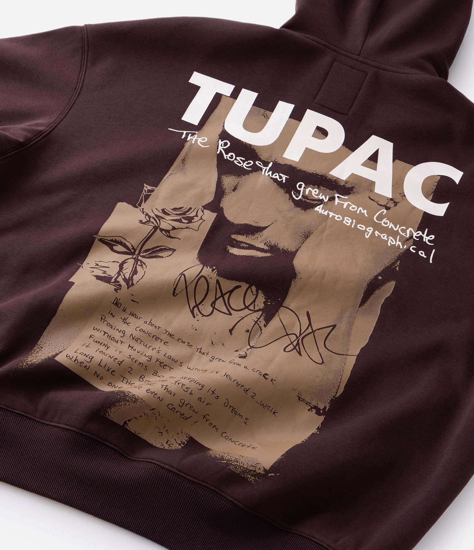 Blusão Moletom com Felpa Tupac Marrom 7