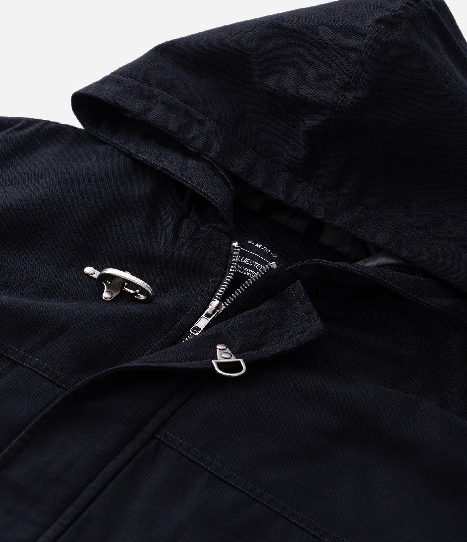 Jaqueta Pesada em Sarja Lisa com Trava de Metal Preto 9