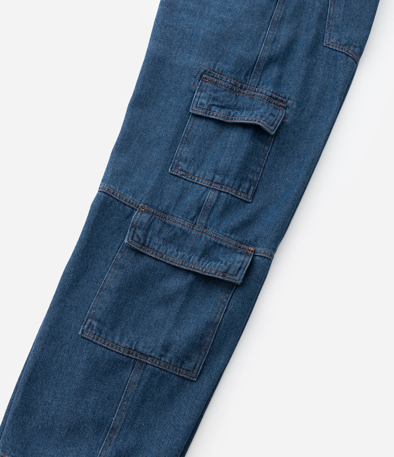 Calça Infantil Skater em Jeans com Multibolsos – Tam 7 a 14 Anos Azul Médio 8