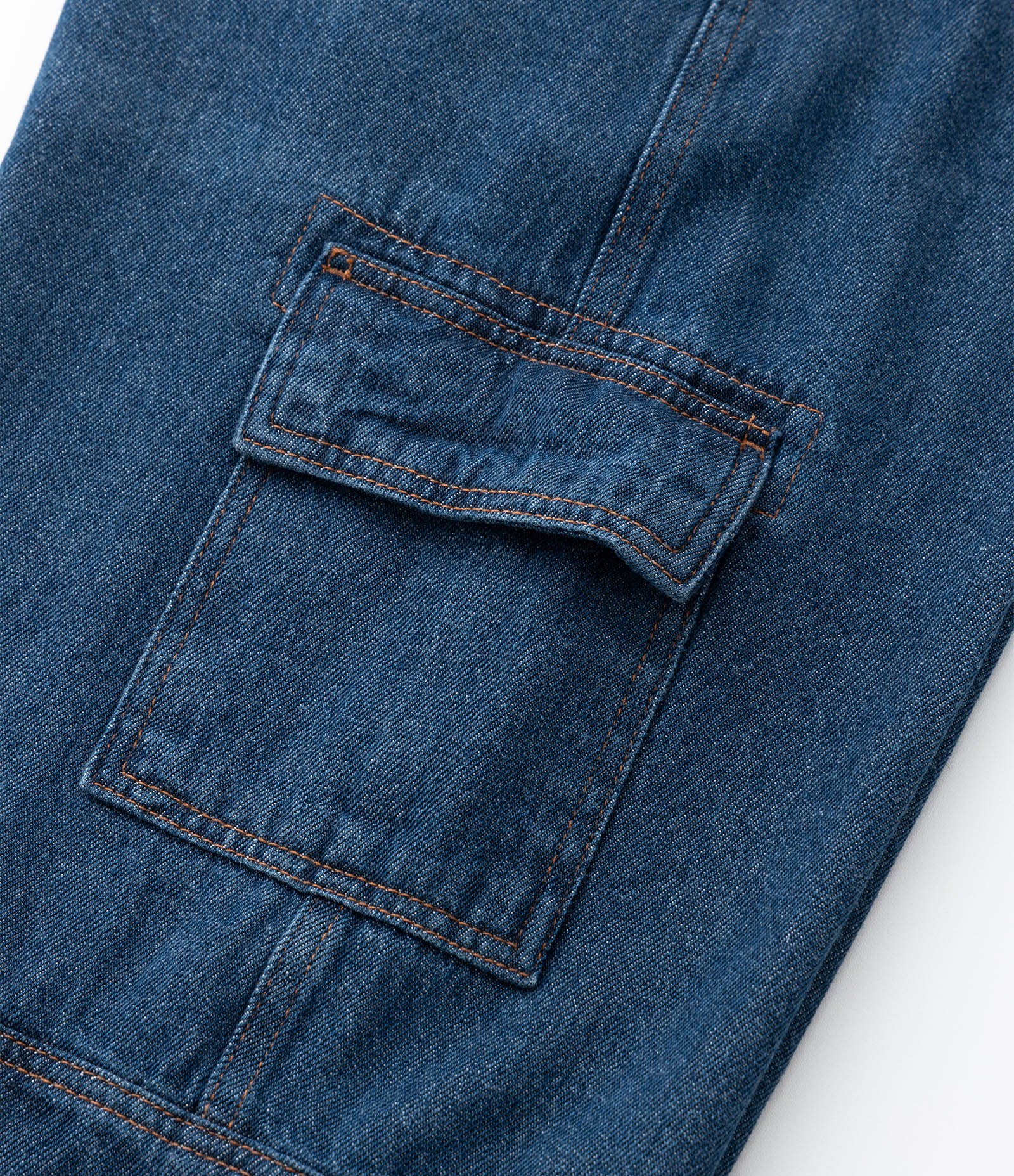 Calça Infantil Skater em Jeans com Multibolsos – Tam 7 a 14 Anos Azul Médio 7