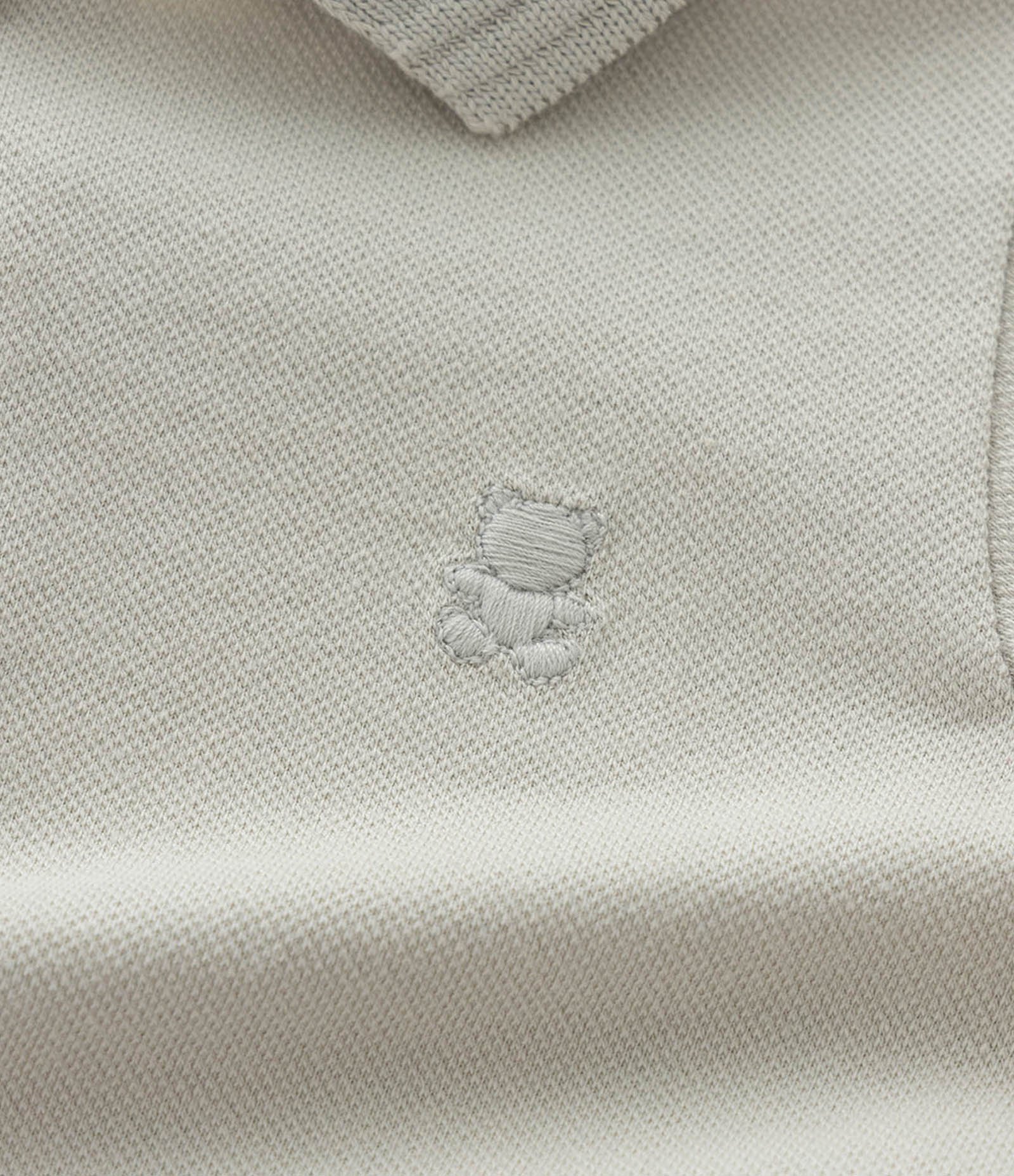 Body Infantil em Piquet Texturizado com Gola Polo – Tam 0 a 18 Meses Cinza Claro 5