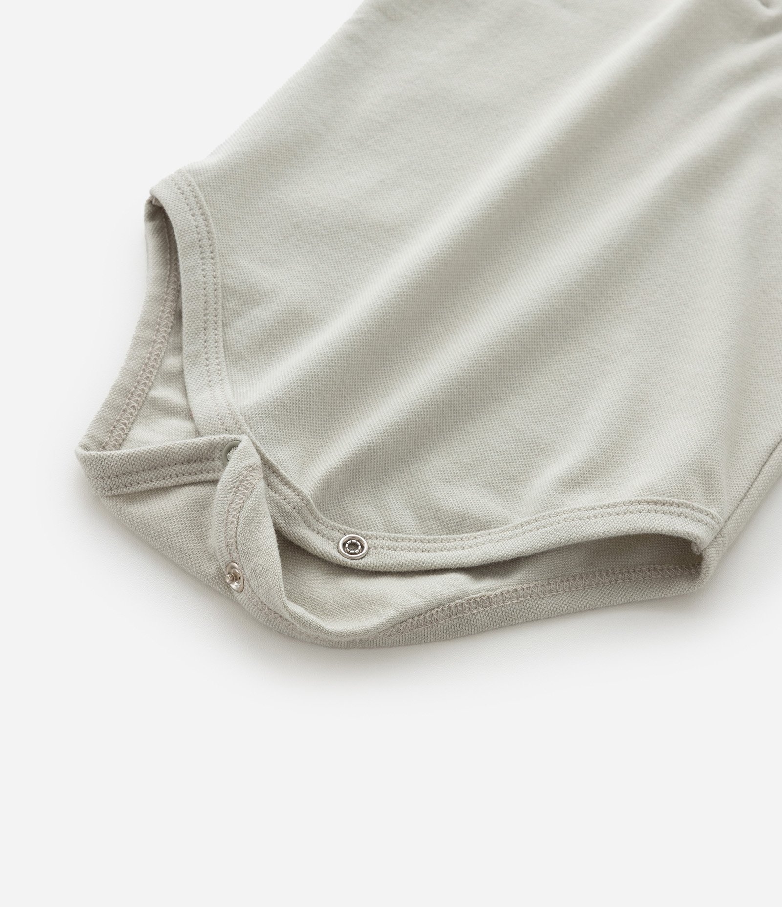 Body Infantil em Piquet Texturizado com Gola Polo – Tam 0 a 18 Meses Cinza Claro 6