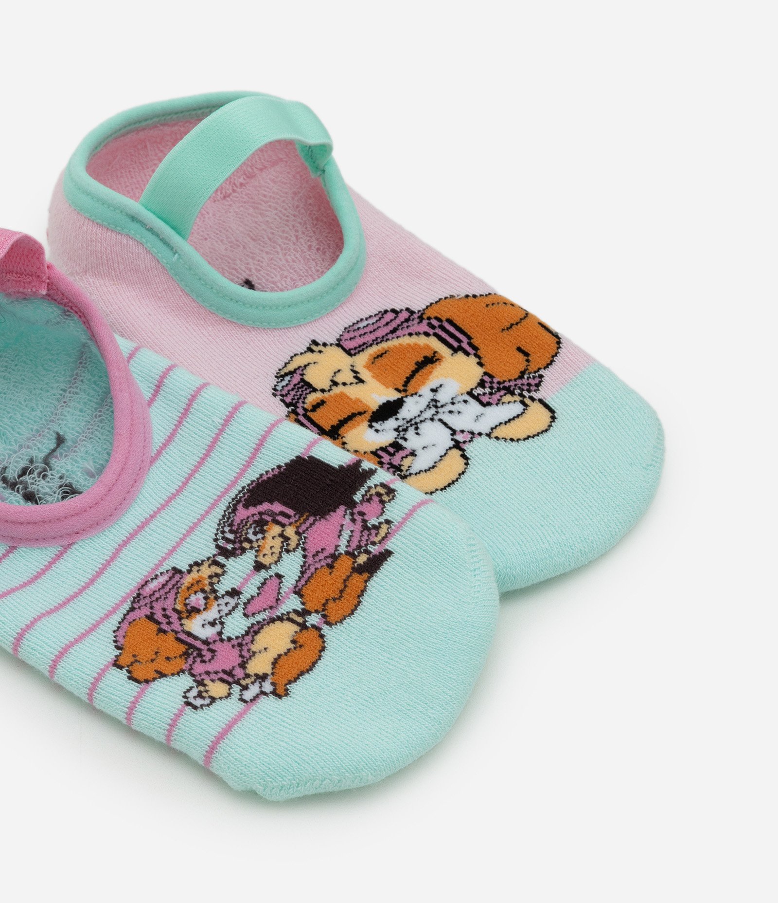 Kit 02 Meias Sapatilha com Antiderrapante Patrulha Canina Multicores 3