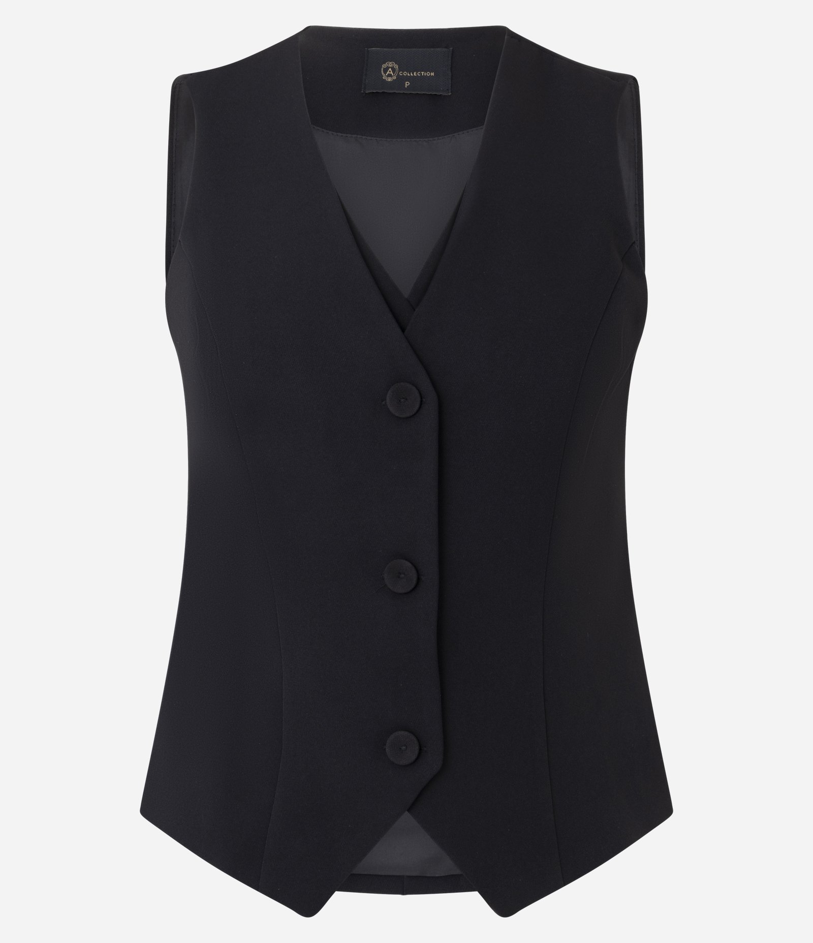 Colete de Alfaiataria com Sobreposição Dupla Preto 5