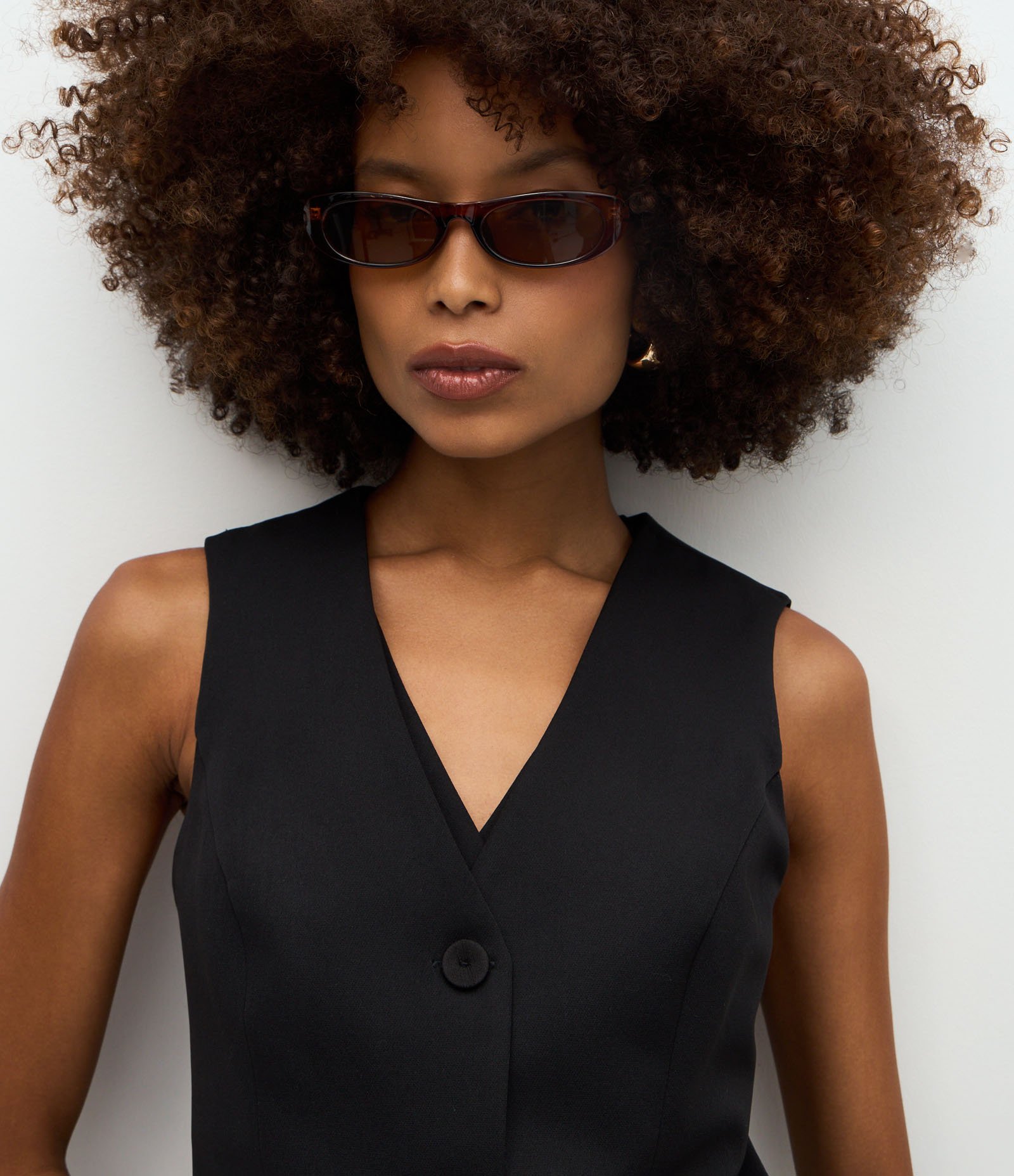 Colete de Alfaiataria com Sobreposição Dupla Preto 3