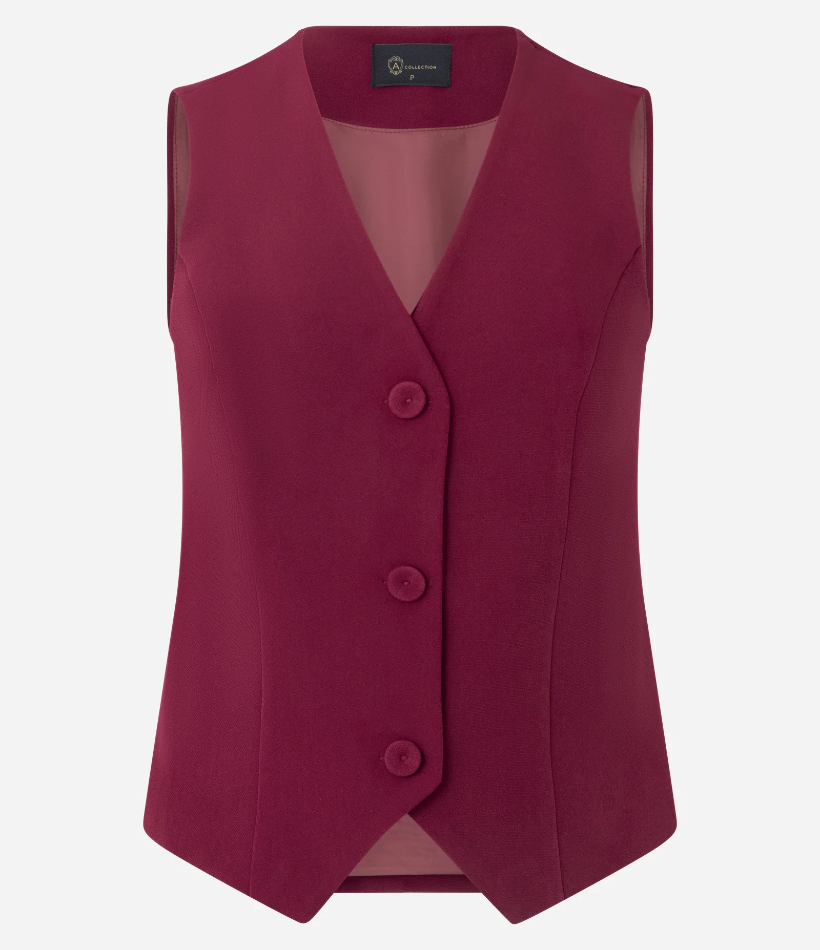 Colete de Alfaiataria com Sobreposição Dupla Vermelho 1