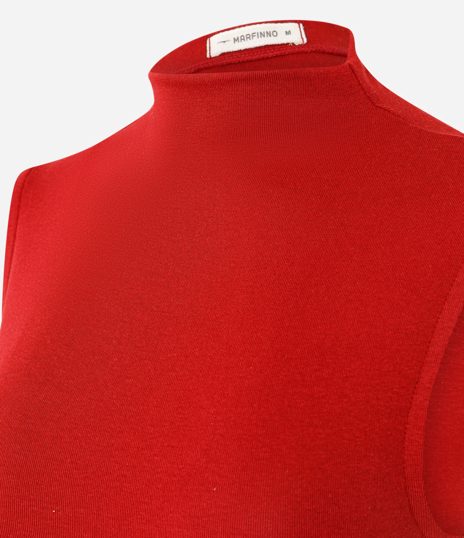 Blusa Regular em Modal com Gola Alta Vermelho 2