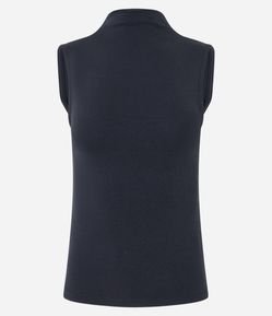 Blusa Regular em Modal com Gola Alta