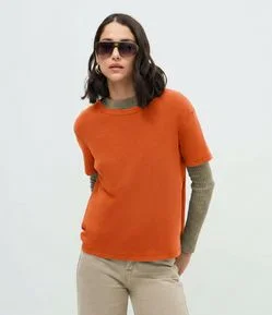 Blusa Básica Regular em Algodão