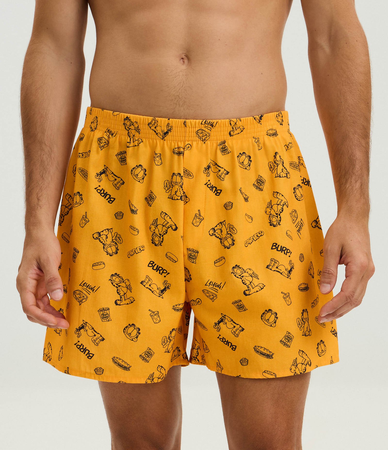 Cueca Samba Canção com Estampa do Garfield Amarelo 2