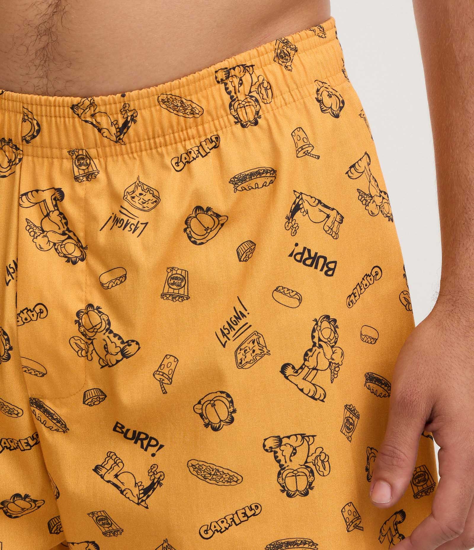 Cueca Samba Canção com Estampa do Garfield Amarelo 4