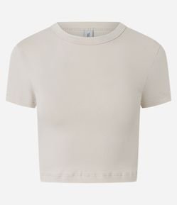 Blusa Baby Tee em Algodão com Cava Deslocada